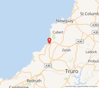 Map of Perranporth, EnglandEngland