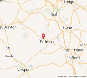 Map of Pershall, EnglandEngland