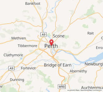 Map of Perth, ScotlandScotland