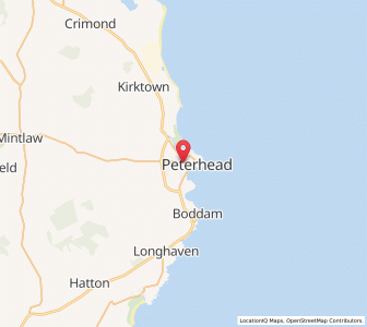 Map of Peterhead, ScotlandScotland