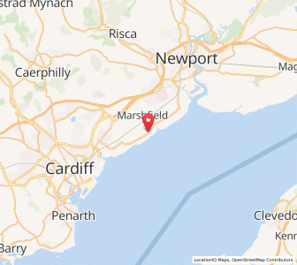 Map of Peterstone Wentlooge, WalesWales