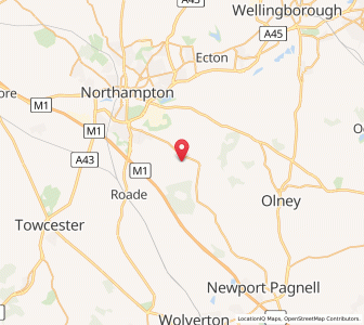 Map of Piddington, EnglandEngland