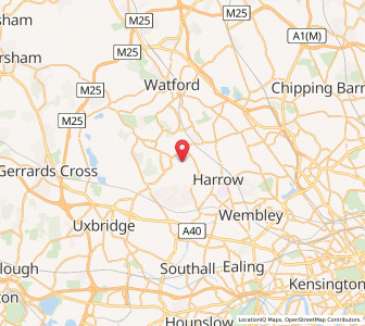 Map of Pinner, EnglandEngland