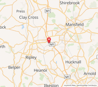 Map of Pinxton, EnglandEngland