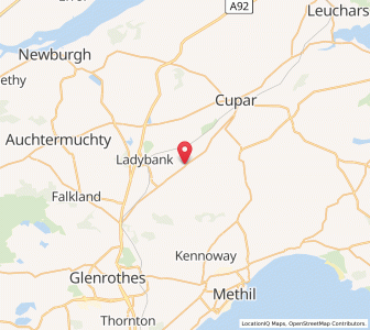 Map of Pitlessie, ScotlandScotland