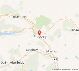 Map of Pitlochry, ScotlandScotland