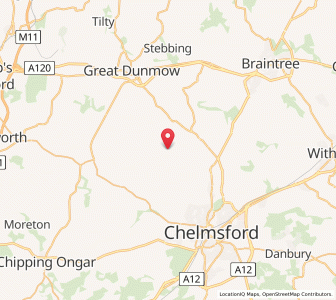 Map of Pleshey, EnglandEngland