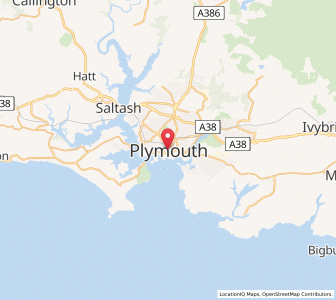 Map of Plymouth, EnglandEngland