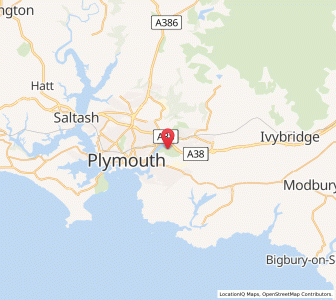 Map of Plympton Erle, EnglandEngland
