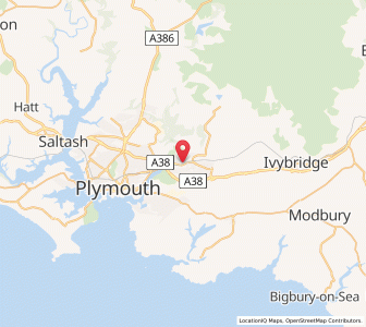 Map of Plympton, EnglandEngland