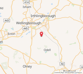 Map of Podington, EnglandEngland