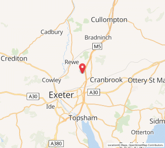 Map of Poltimore, EnglandEngland