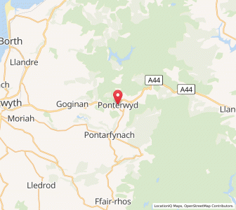 Map of Pont-erwyd, WalesWales
