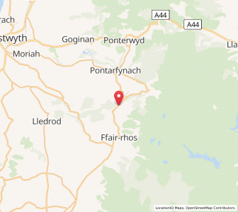 Map of Pont-rhyd-y-groes, WalesWales