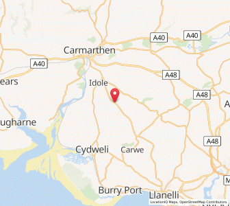 Map of Pontantwn, WalesWales