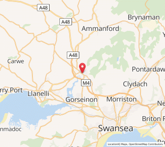 Map of Pontardulais, WalesWales