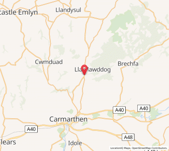 Map of Pontarsais, WalesWales