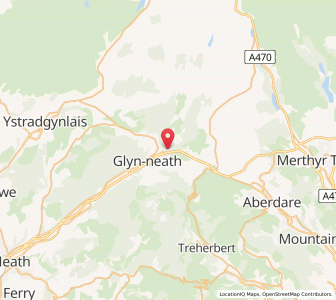Map of Pontneddfechan, WalesWales