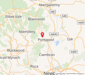 Map of Pontnewynydd, WalesWales