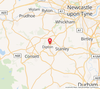Map of Pontop, EnglandEngland