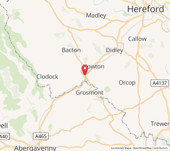 Map of Pontrilas, EnglandEngland