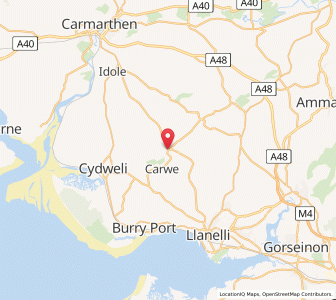 Map of Pontyates, WalesWales