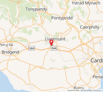 Map of Pontyclun, WalesWales