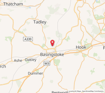 Map of Popley, EnglandEngland