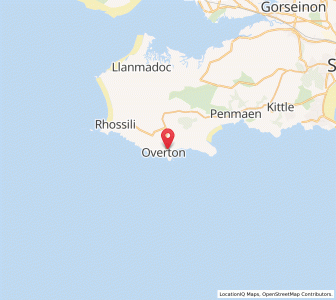 Map of Port-Eynon, WalesWales