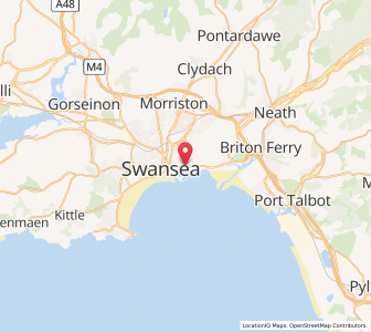 Map of Port Tennant, WalesWales