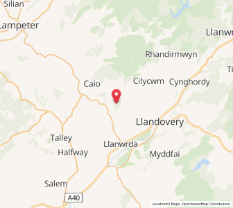 Map of Porth-y-rhyd, WalesWales