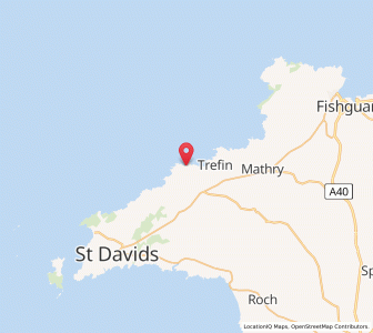 Map of Porthgain, WalesWales