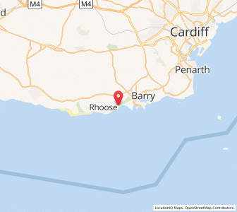 Map of Porthkerry, WalesWales
