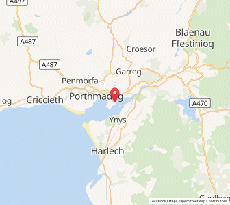 Map of Portmeirion, WalesWales