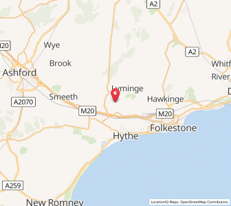 Map of Postling, EnglandEngland
