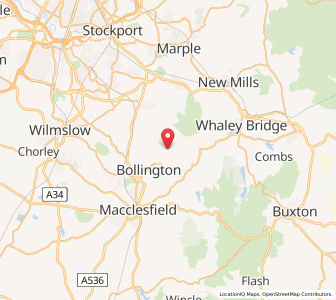 Map of Pott Shrigley, EnglandEngland