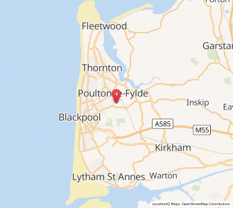Map of Poulton le Fylde, EnglandEngland