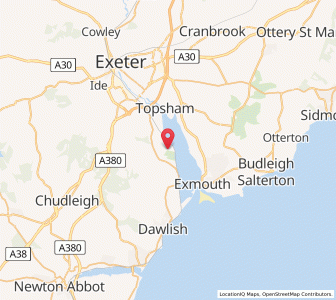 Map of Powderham, EnglandEngland