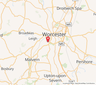 Map of Powick, EnglandEngland