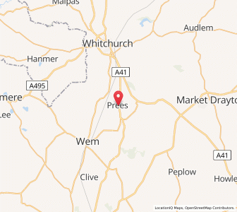 Map of Prees, EnglandEngland