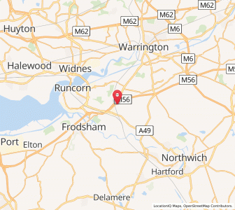 Map of Preston on the Hill, EnglandEngland