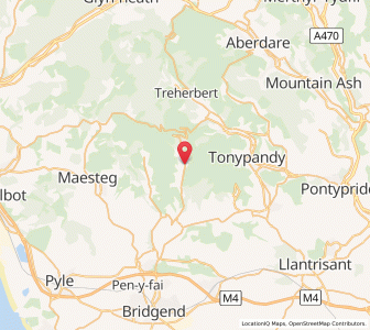 Map of Price Town, WalesWales
