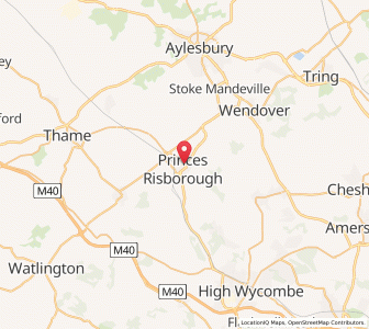 Map of Princes Risborough, EnglandEngland