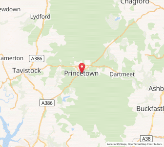 Map of Princetown, EnglandEngland