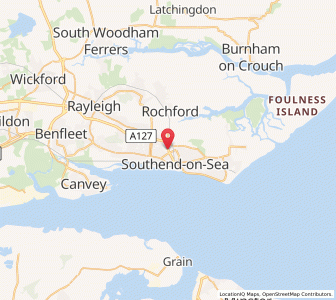Map of Prittlewell, EnglandEngland