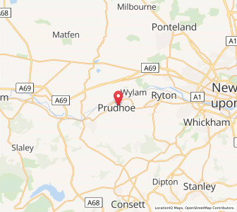 Map of Prudhoe, EnglandEngland