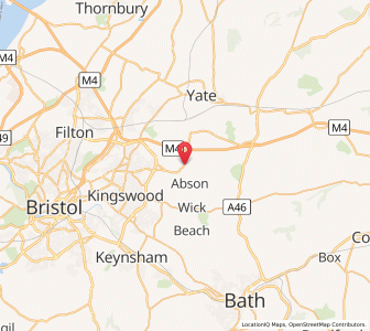 Map of Pucklechurch, EnglandEngland