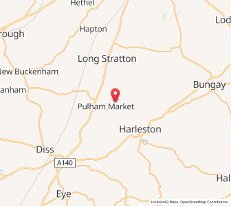 Map of Pulham Saint Mary Magdalene, EnglandEngland