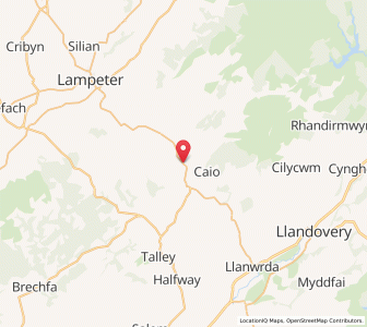Map of Pumpsaint, WalesWales