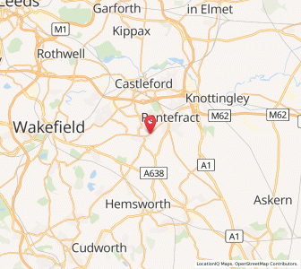 Map of Purston Jaglin, EnglandEngland